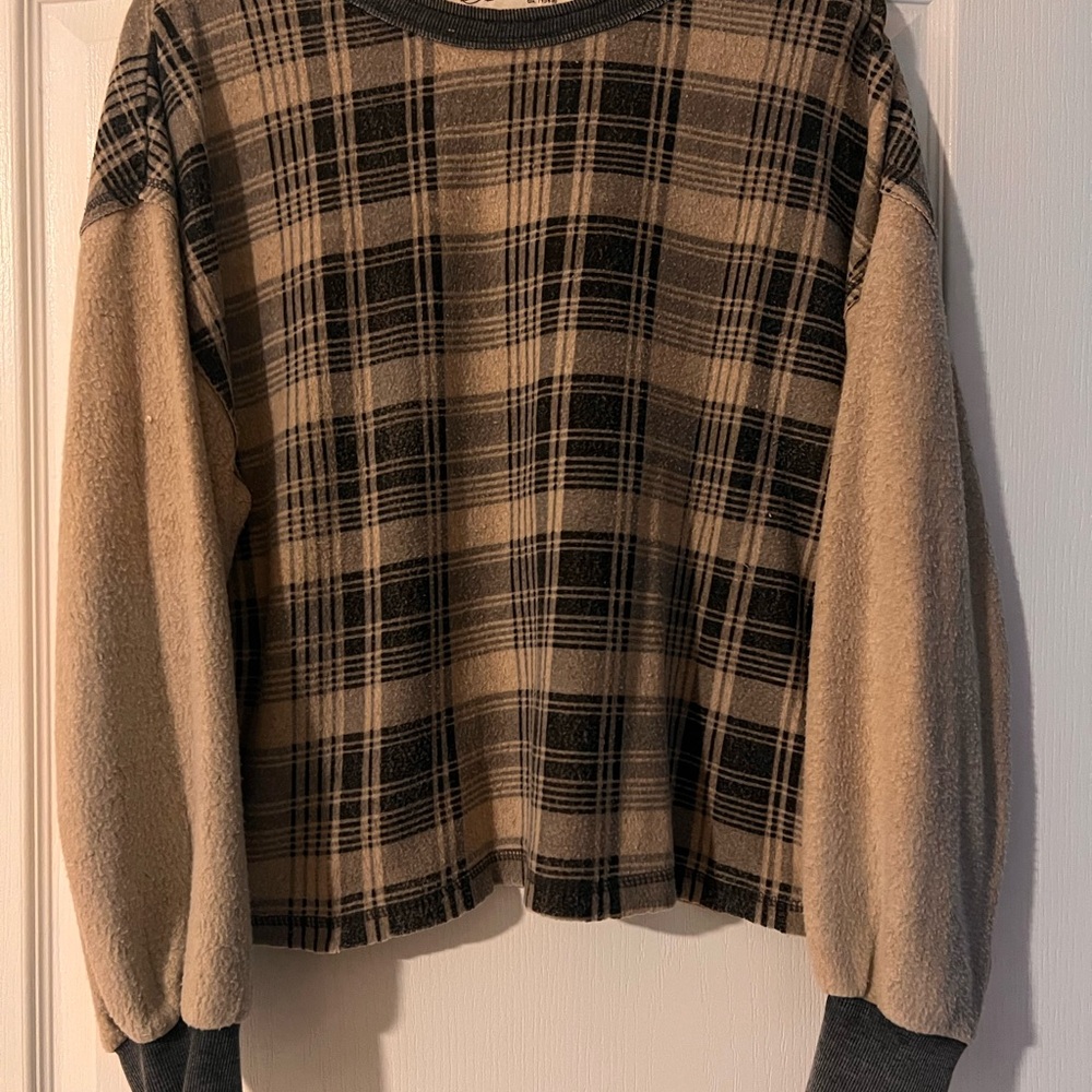 Plaid Long Sleeve Sweater